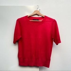 Monoprix Femme Short Sleeve Red Light Sweater